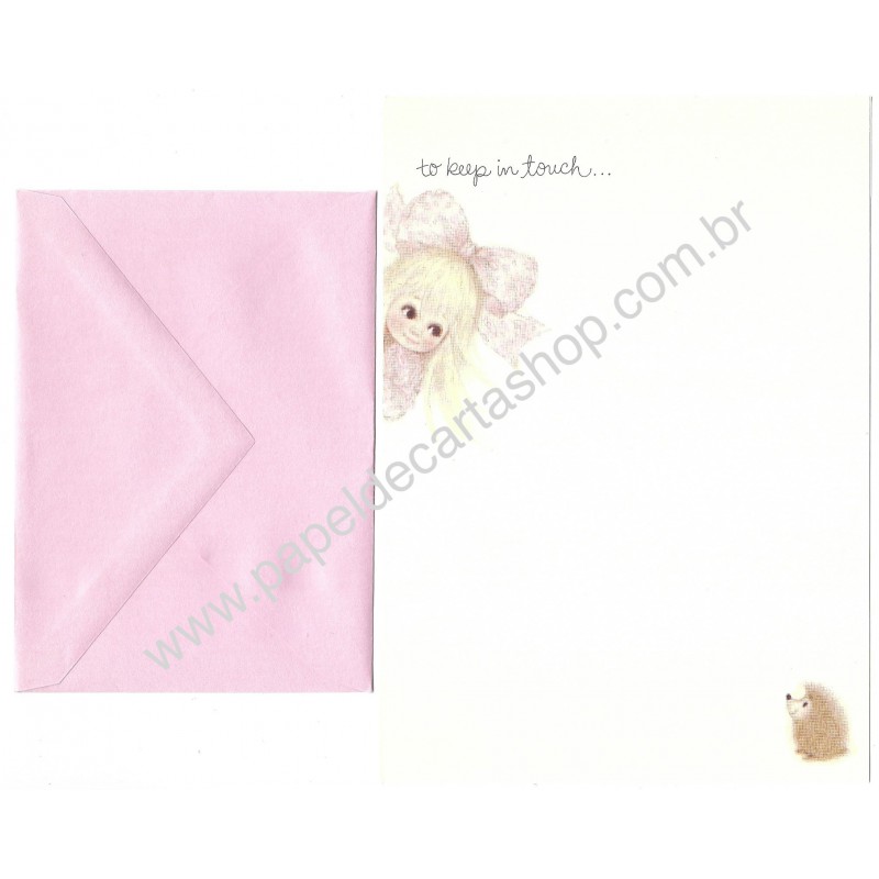 Conjunto de Papel de Carta Antigo Importado Susy Angel CRS