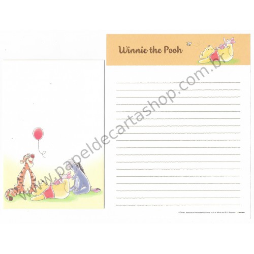 Kit 2 Conjuntos de Papéis de Carta Disney Winnie The Pooh Sun-Star