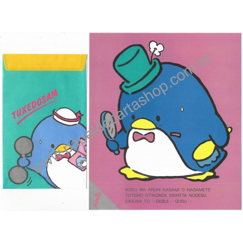 Ano 1984. Coleção de Papel de Carta Tuxedosam Sanrio Japão