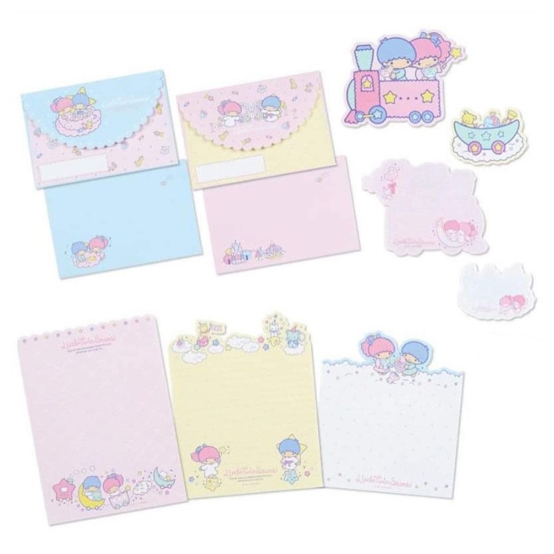 Ano 2019. Conjunto de Papel de Carta Little Twin Stars Sanrio