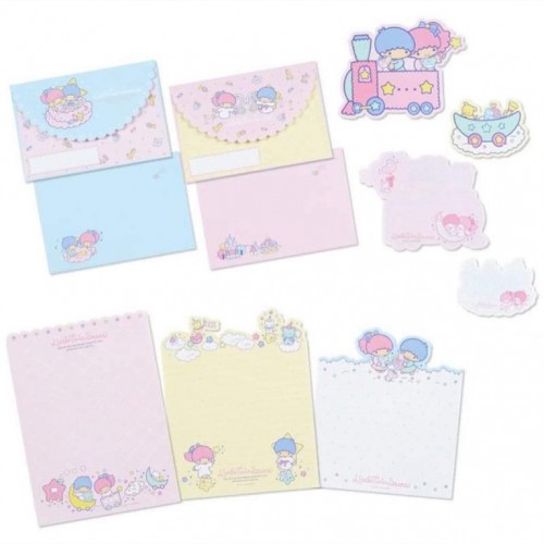 Ano 2019. Conjunto de Papel de Carta Little Twin Stars Sanrio