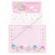 Ano 1997. Conjunto de Papel de Carta Antigo Little Twin Stars Sanrio