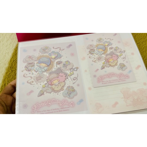 Pasta & Coleção de Papéis de Carta Little Twin Stars Sanrio