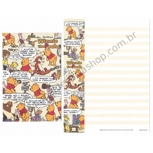 Kit 2 Conjuntos de Papéis de Carta Disney Winnie the Pooh CLA Kamio