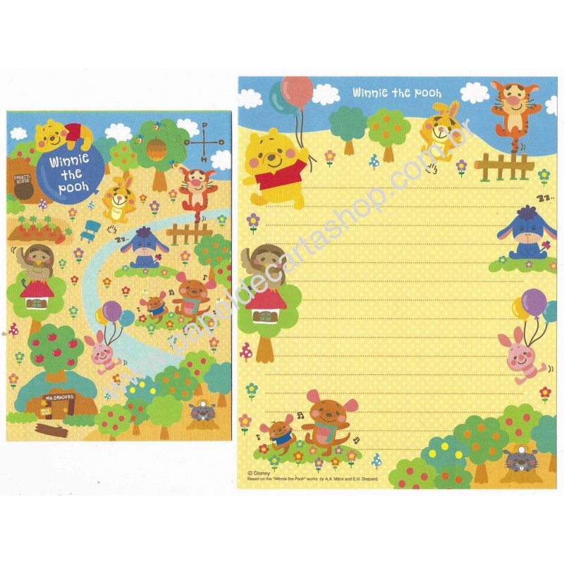 Conjunto de Papel de Carta Winnie The Pooh Disney