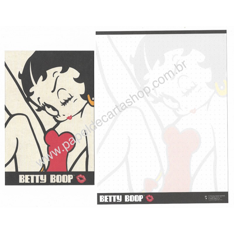 Conjunto de Papel de Carta Importado Betty Boop Kiss