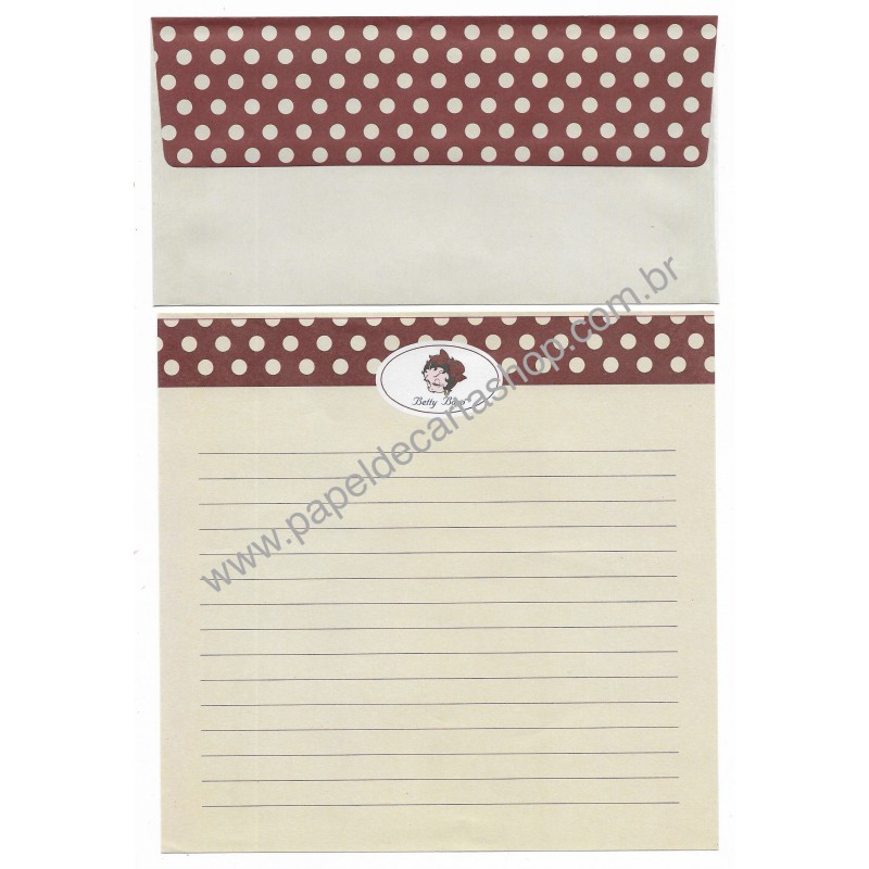 Conjunto de Papel de Carta ANTIGO Betty Boo