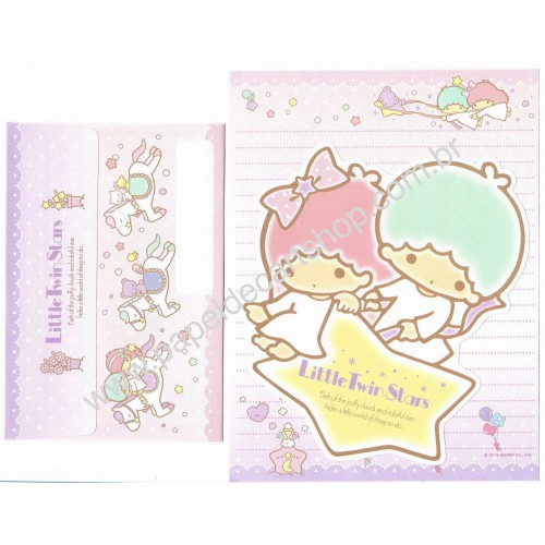 Ano 2012. Kit 2 Conjuntos de Papel de Carta Little Twin Stars Sanrio