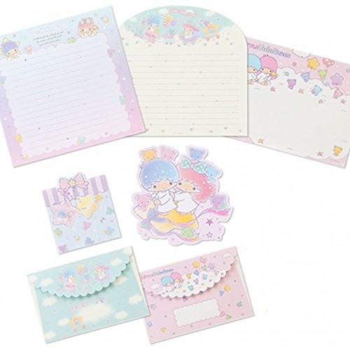 Ano 2017. Kit 2 Conjuntos de Papel de Carta Little Twin Stars Stars Sanrio