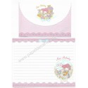 Ano 2015. Conjunto de Papel de Carta My Melody Flower2 Sanrio