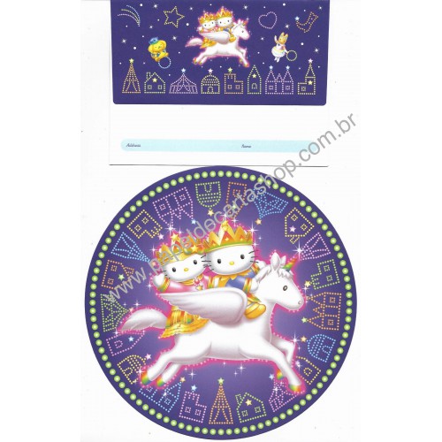 Ano 2002. Conjunto de Papel de Carta Magical Light Parade Sanrio Puroland