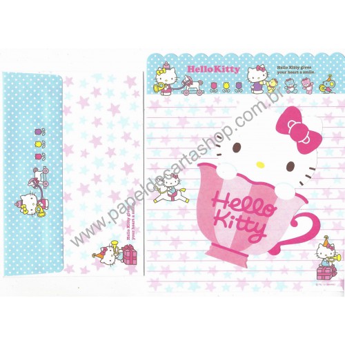 Ano 2012. Kit 2 Conjuntos de Papel de Carta Hello Kitty Sanrio