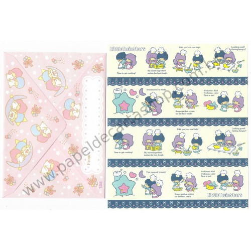 Ano 2013. Kit 3 Conjuntos de Papel de Carta Little Twin Stars Smiles Sanrio