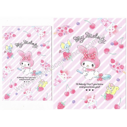 Ano 2019. Conjunto de Papel de Carta My Melody Loves You Sanrio