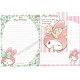 Ano 2014. Kit 2 Conjuntos de Papel de Carta My Melody Girls Dream Sanrio