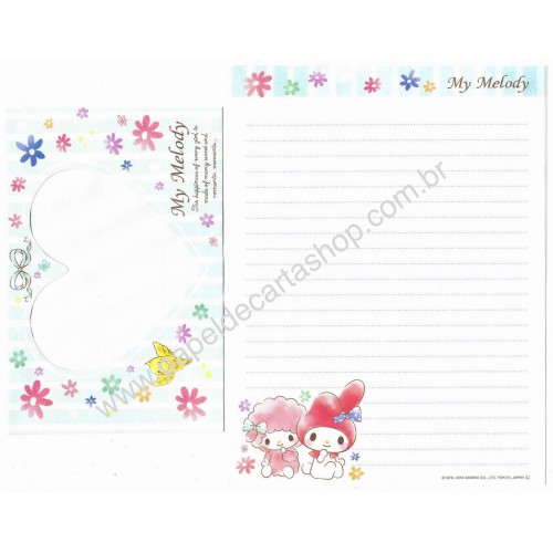 Ano 2016. Kit 2 Conjuntos de Papel de Carta My Melody & Piano Sanrio