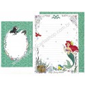 Conjunto de Papel de Carta Tokyo Disney Resort Little Mermaid Ariel CVD