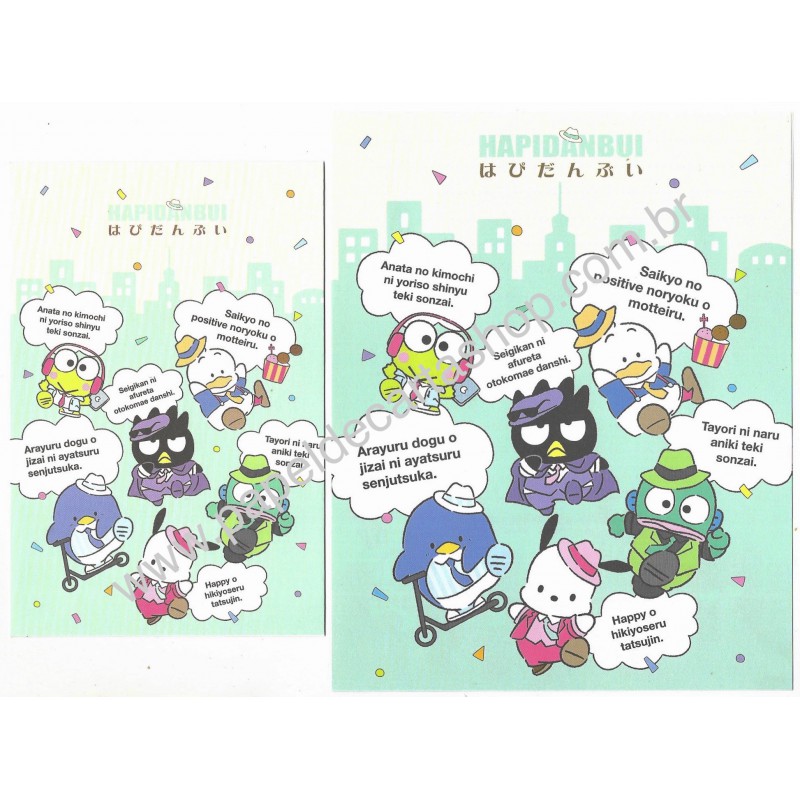 Ano 2023. Conjunto de Papel de Carta Sanrio Characters Hapidanbui