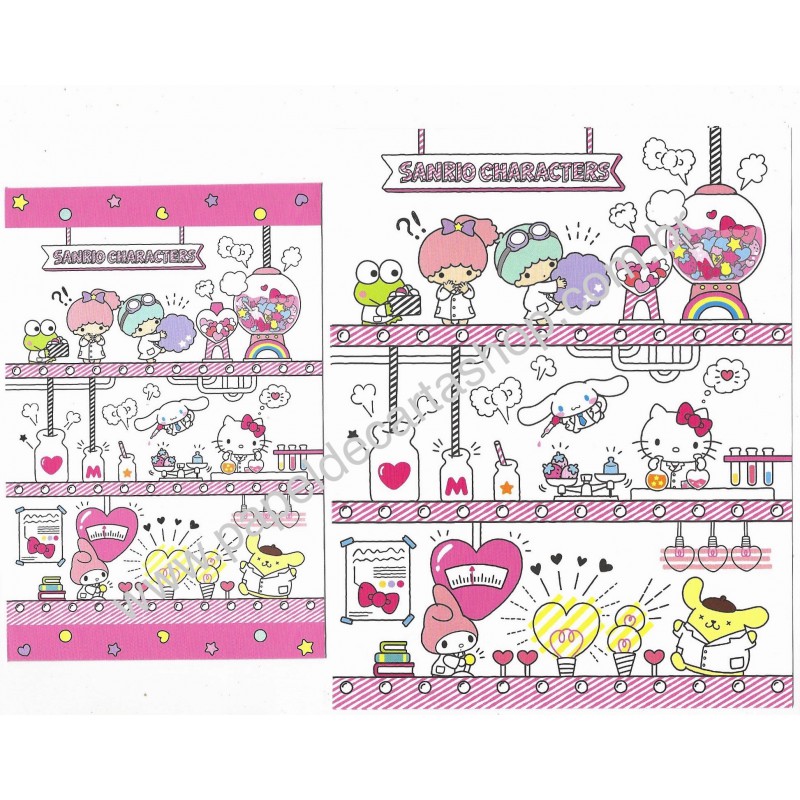 Ano 2020. Conjunto de Papel de Carta Sanrio Characters All