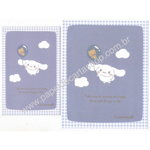 Ano 2022. Conjunto de Papel de Carta Cinnamoroll Life Sanrio