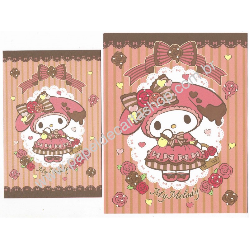 Ano 2022. Conjunto de Papel de Carta My Melody CMA Sanrio