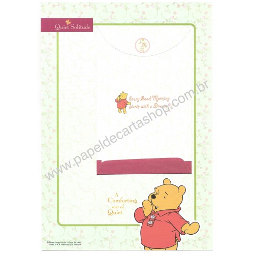 Conjunto de Papel de Carta Antigo Pooh Quiet Solitude Disney