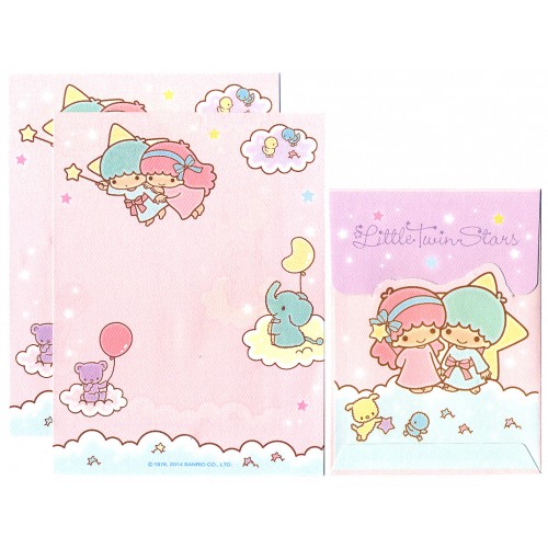 Ano 2014. Conjunto de MINI-Papel de Carta Little Twin Stars Stars Sanrio