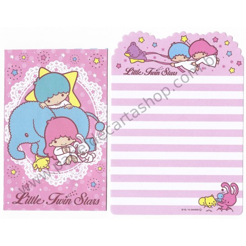 Ano 2013. Kit 2 Conjuntos de MINI-Papel de Carta Little Twin Stars DC Sanrio