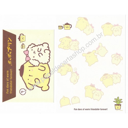 Ano 2011. Conjunto de Papel de Carta Pompompurin CMA1 Sanrio