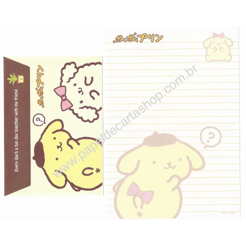 Ano 2011. Conjunto de Papel de Carta Pompompurin CMA4 Sanrio