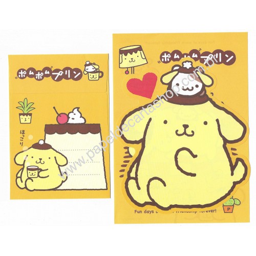 Ano 2011. Conjunto de Papel de Carta Pompompurin Dupla Sanrio