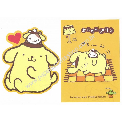 Ano 2011. Conjunto de Papel de Carta Pompompurin Dupla Sanrio