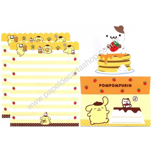 Ano 2013. Conjunto de Papel de Carta PomPomPurin Pudin2 Sanrio