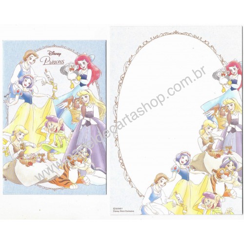 Kit 2 Conjuntos de Papéis de Carta Disney Princess Disney Store