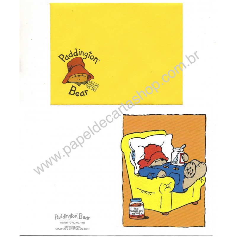 Notecard Antigo Paddington Bear Current