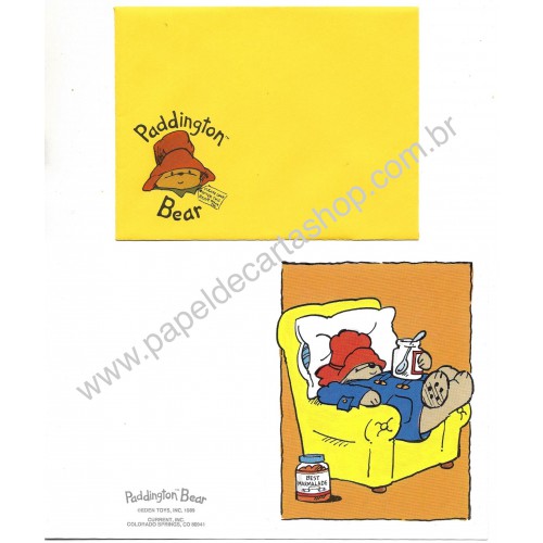 Notecard Antigo Paddington Bear Current