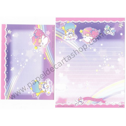 Ano 2017. Kit 2 Conjuntos de Papel de Carta Little Twin Stars Chara Para Sanrio