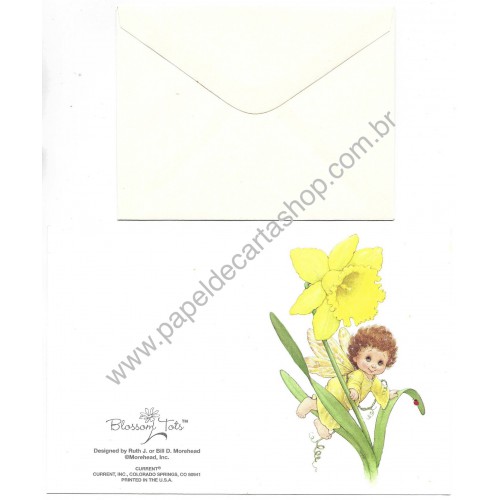 Notecard Cartão Importado Ruth Morehead Blossom Tots Current