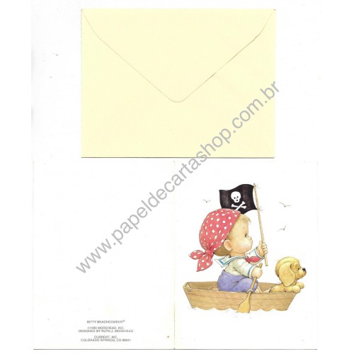 Notecard Cartão Importado Ruth Morehead Bitty Beachcomber Current