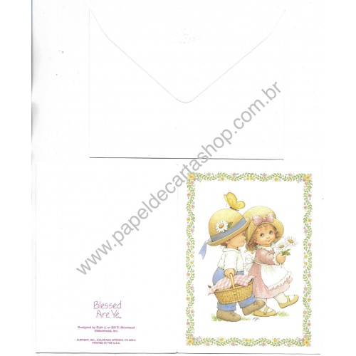 Notecard Cartão Importado Ruth Morehead Blessed Are Ye 3 Current