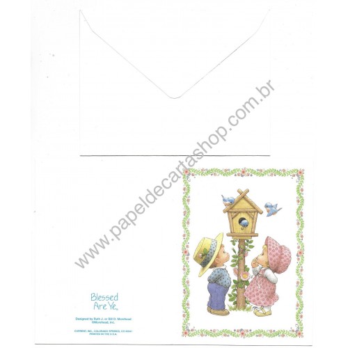 Notecard Cartão Importado Ruth Morehead Blessed Are Ye 5 Current